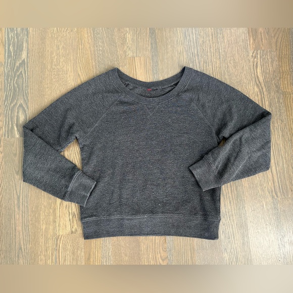 H&M Pullover Sweater Sweatshirt Heathered Grey XS - Picture 3 of 8